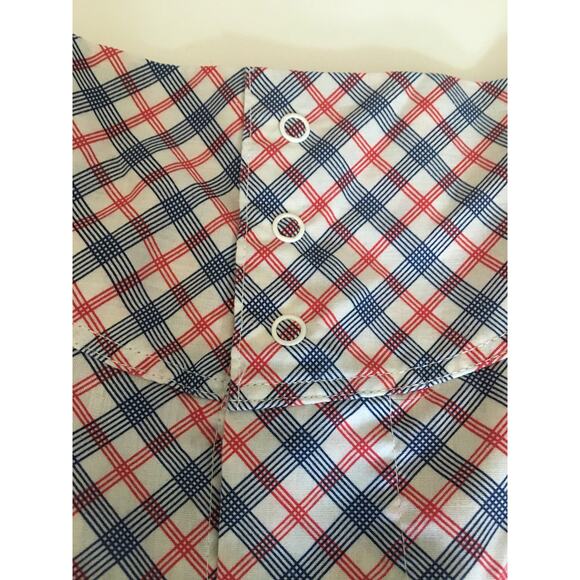 Vintage High Waisted Plaid Shorts Red White and Blue L - Picture 5 of 7